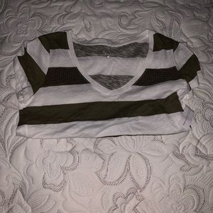 New York & Co Soho V-neck striped T-shirt